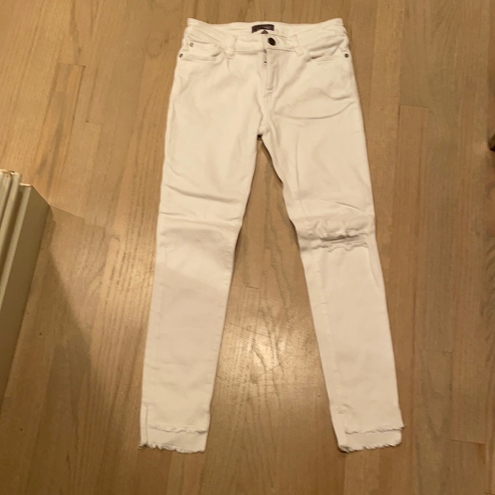 White jeans with rips